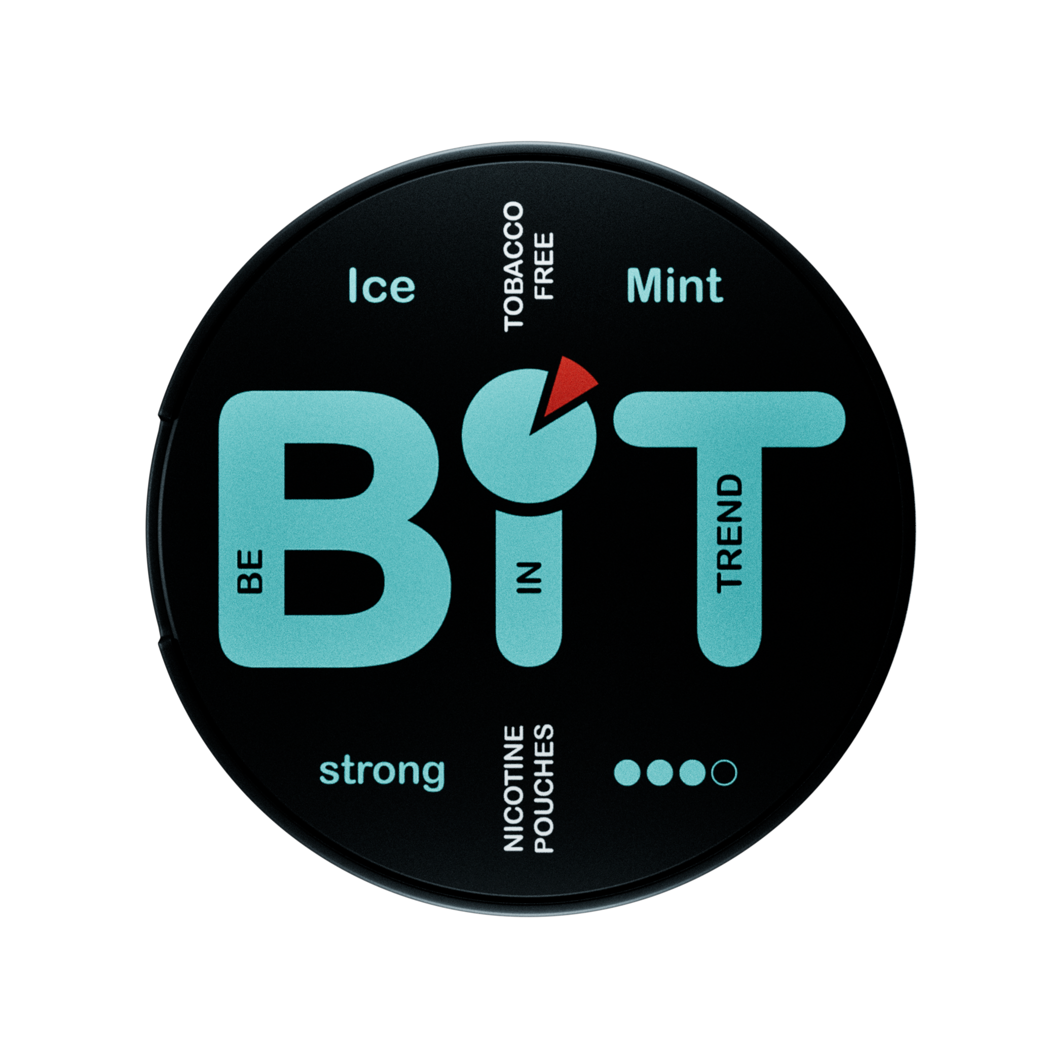Round container with 'Be Bit' branding on a white background