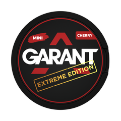 Round black container with Garant branding and 'Extreme Edition' text on a white background