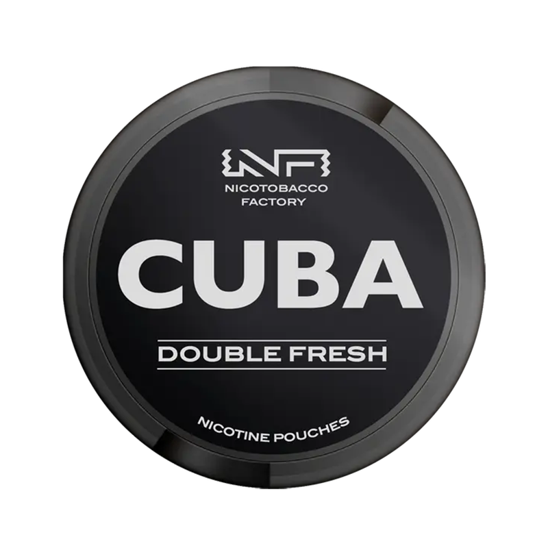 Nicotobacco Factory Cuba Double Fresh nicotine pouches container on a white background