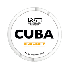 Nicotobacco Factory Cuba Pineapple nicotine pouches packaging on a white background