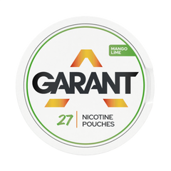 Garant nicotine pouch container with Mango Lime flavor on a white background