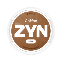 ZYN Coffee Mini nicotine pouches packaging on a white background