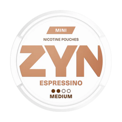 ZYN Espressino nicotine pouches packaging on a white background