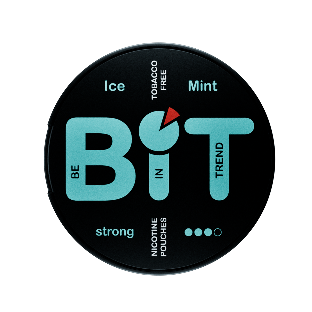 Round container with 'Be Bit' branding on a white background