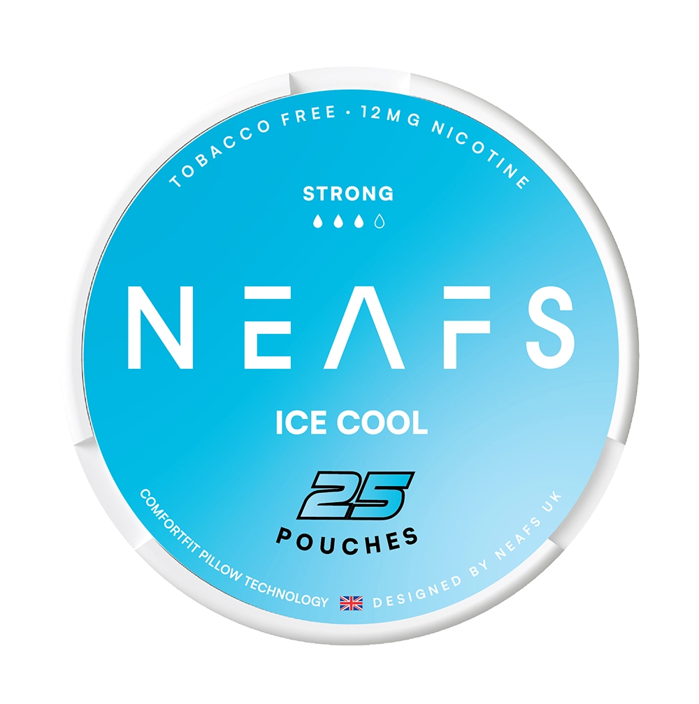 NEAFS ice cool packaging with blue and white design