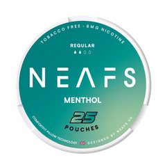 NEAFS menthol product container with green gradient and white text