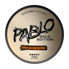 Pablo Gold Edition Pineapple nicotine pouches container on a white background