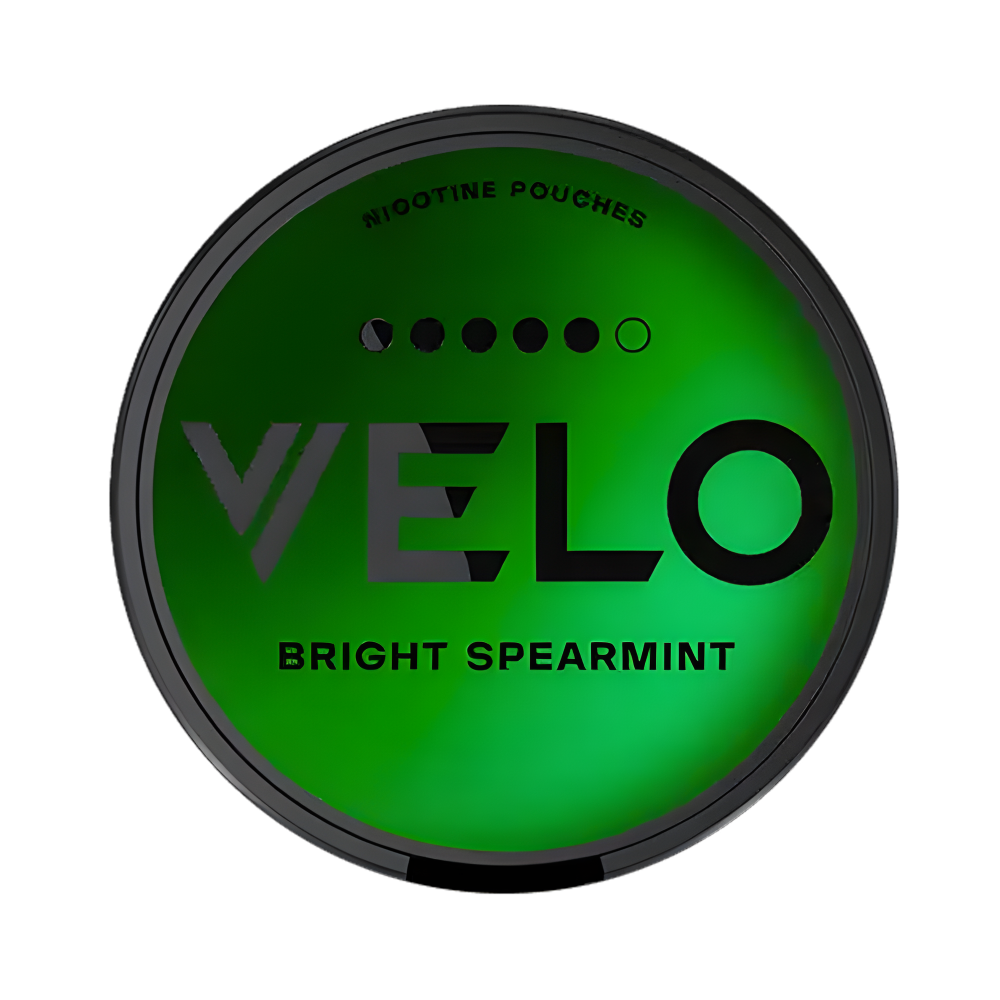 Green container with 'VELO' branding on a white background