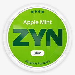 ZYN Apple Mint nicotine pouches packaging on a white background
